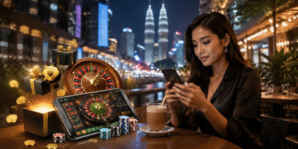 Meja roulette gaya Melayu di Kuala Lumpur